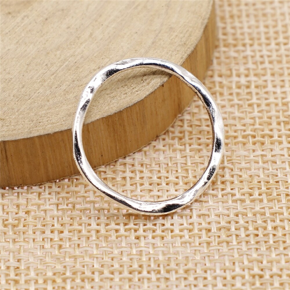 Charms Irregular Ring Antique Silver Color Alloy Diy Jewelry Making Accessories